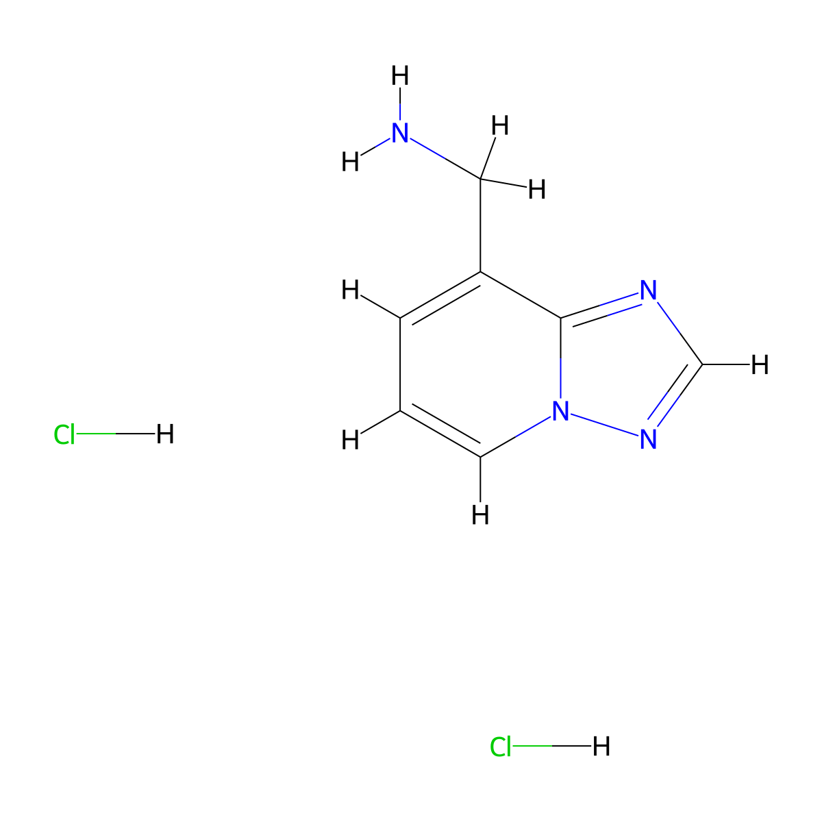 [1,2,4]Triazolo[1,5-a]pyridin-8-ylmethanamine dihydrochloride molecular structure, CAS 2137895-33-9