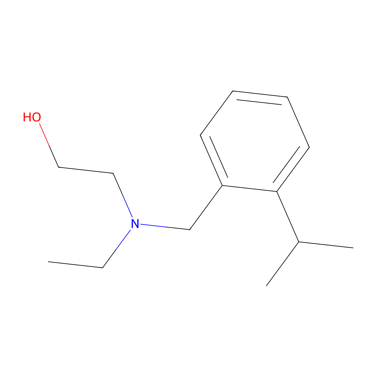 2-[Ethyl({[2-(propan-2-yl)phenyl]methyl})amino]ethan-1-ol molecular structure, CAS 2137895-75-9