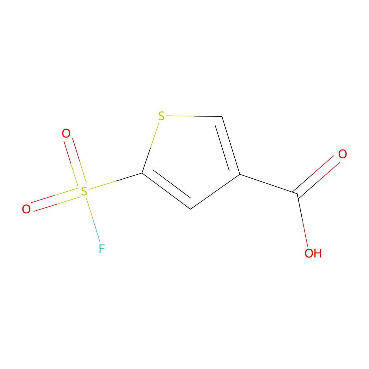 5-(Fluorosulfonyl)thiophene-3-carboxylicacid molecular structure, CAS 2137896-32-1