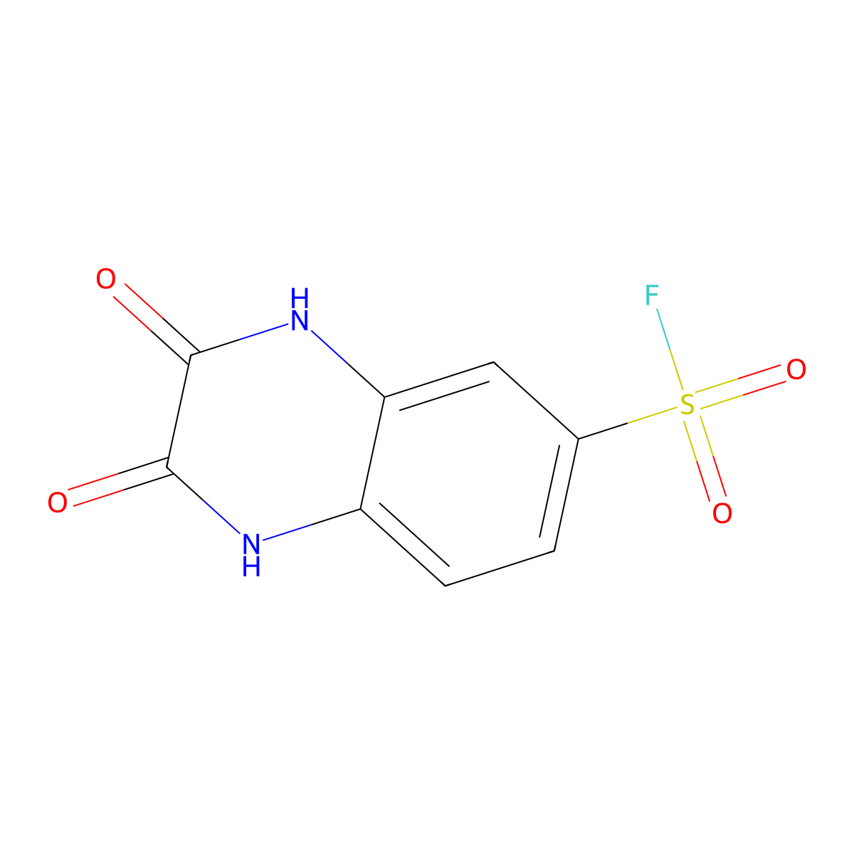 2,3-Dioxo-1,2,3,4-tetrahydroquinoxaline-6-sulfonyl fluoride molecular structure, CAS 2137896-84-3