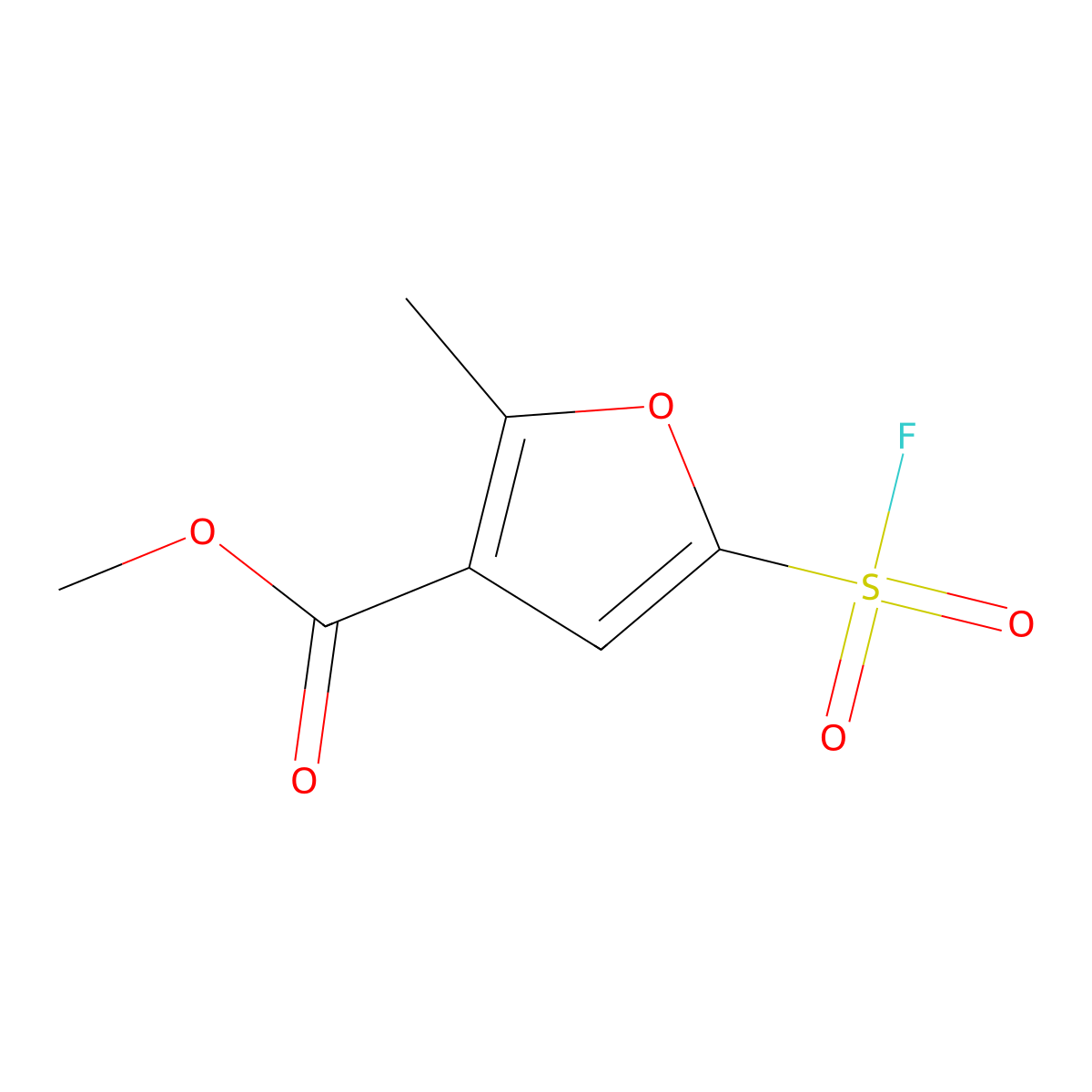 Methyl 5-(fluorosulfonyl)-2-methylfuran-3-carboxylate molecular structure, CAS 2137897-05-1