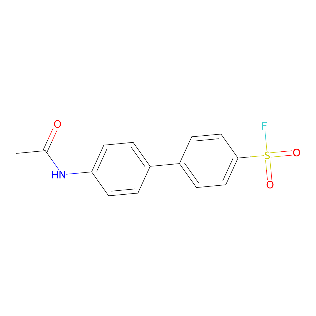 4-(4-Acetamidophenyl)benzene-1-sulfonyl fluoride molecular structure, CAS 2137899-02-4
