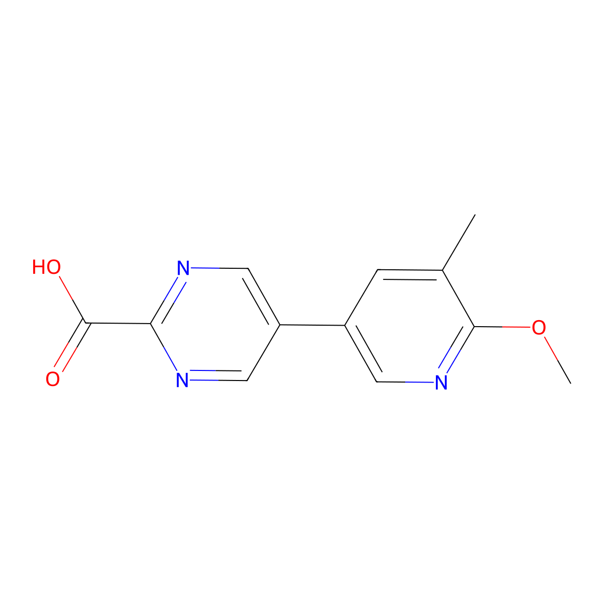5-(6-Methoxy-5-methylpyridin-3-yl)pyrimidine-2-carboxylic acid molecular structure, CAS 2137899-12-6