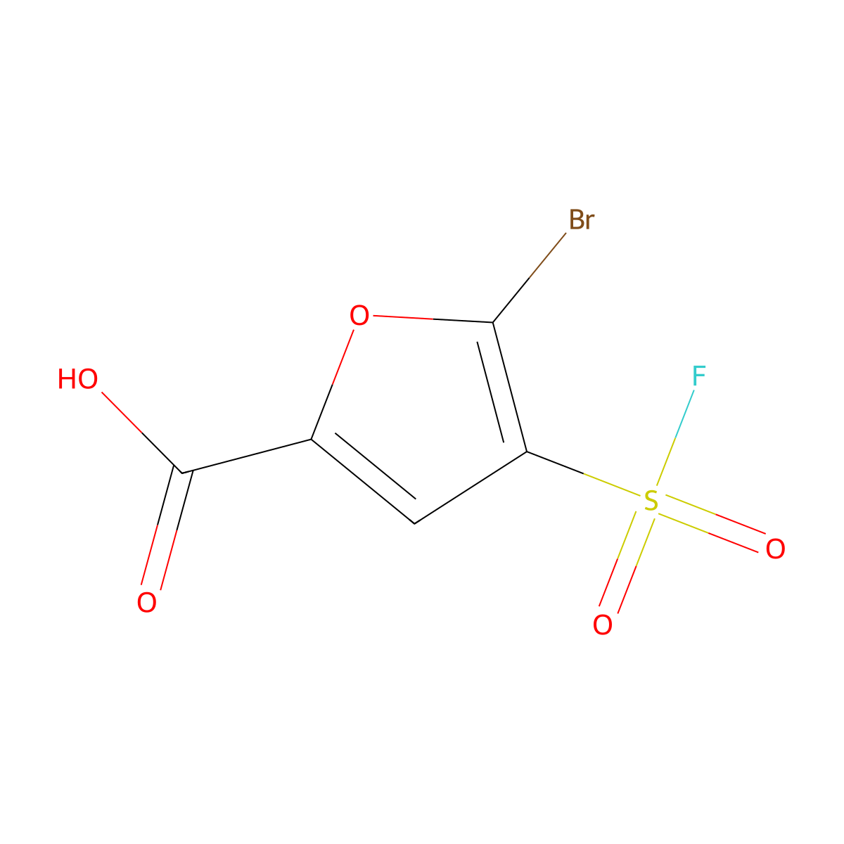 5-Bromo-4-(fluorosulfonyl)furan-2-carboxylic acid molecular structure, CAS 2137899-21-7