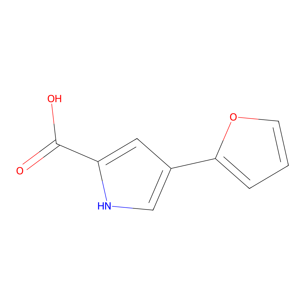 4-(Furan-2-yl)-1H-pyrrole-2-carboxylic acid molecular structure, CAS 2137899-22-8