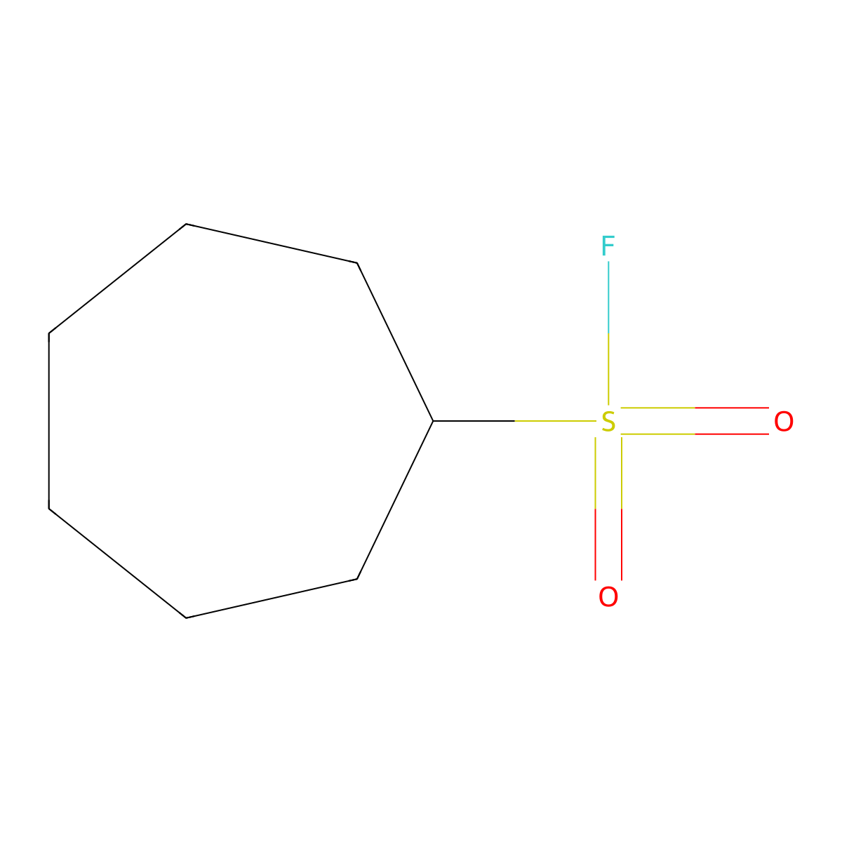Cycloheptanesulfonyl fluoride molecular structure, CAS 2137899-26-2