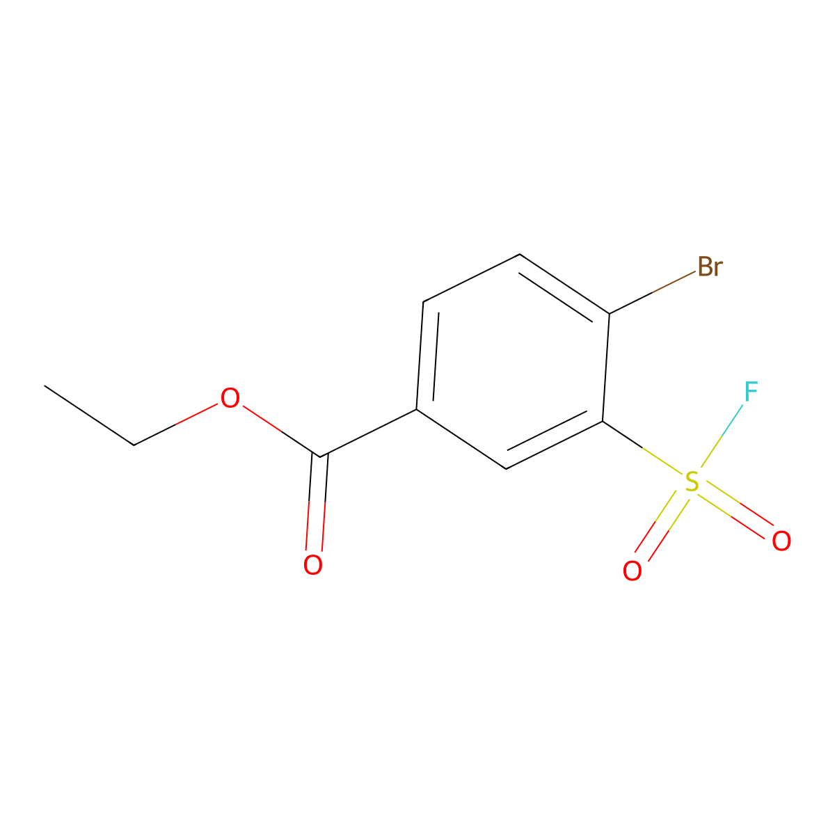Ethyl 4-bromo-3-(fluorosulfonyl)benzoate molecular structure, CAS 2137899-69-3