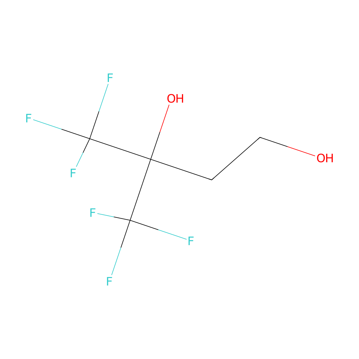 4,4,4-Trifluoro-3-(trifluoromethyl)butane-1,3-diol molecular structure, CAS 21379-33-9