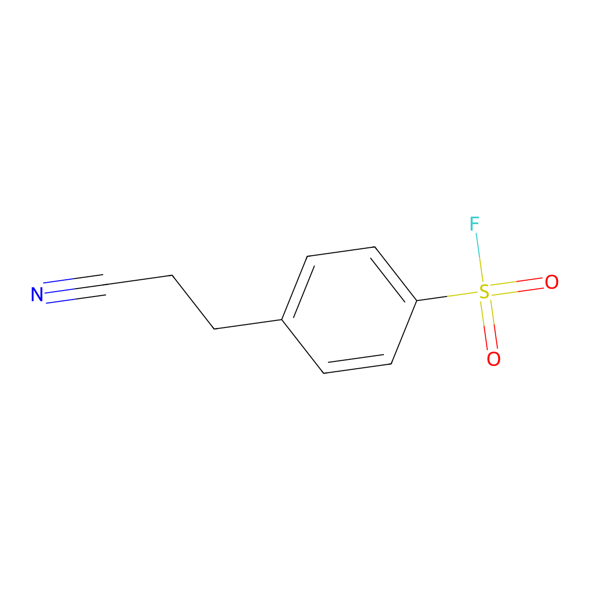 4-(2-Cyanoethyl)benzene-1-sulfonyl fluoride molecular structure, CAS 2137900-49-1