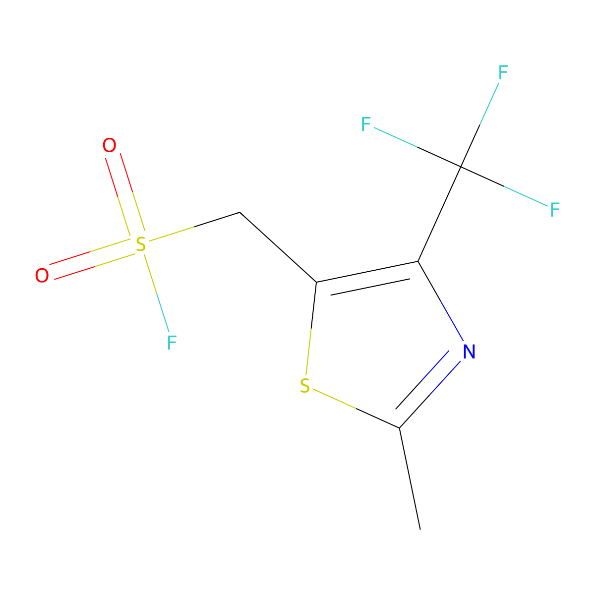 [2-Methyl-4-(trifluoromethyl)-1,3-thiazol-5-yl]methanesulfonyl fluoride molecular structure, CAS 2137902-92-0