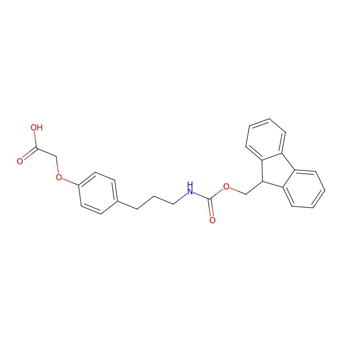 2-[4-[3-(Fmoc-amino)propyl]phenoxy]acetic acid molecular structure, CAS 2137903-68-3