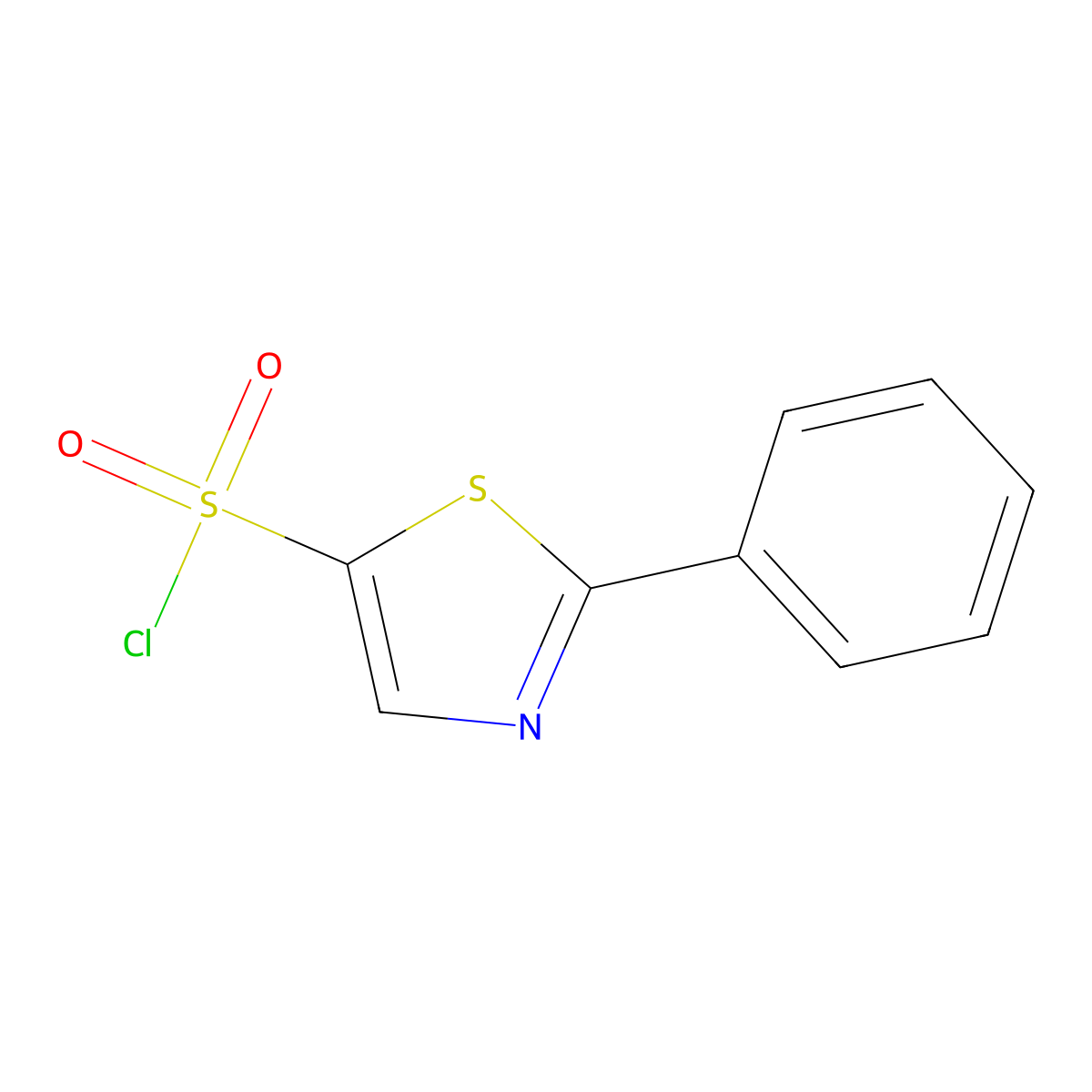 2-Phenyl-1,3-thiazole-5-sulfonyl chloride molecular structure, CAS 2137903-79-6