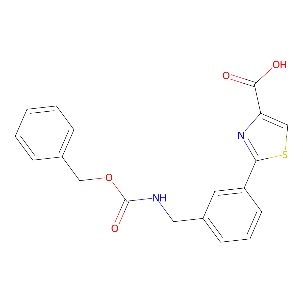 2-[3-({[(Benzyloxy)carbonyl]amino}methyl)phenyl]-1,3-thiazole-4-carboxylic acid molecular structure, CAS 2137911-34-1