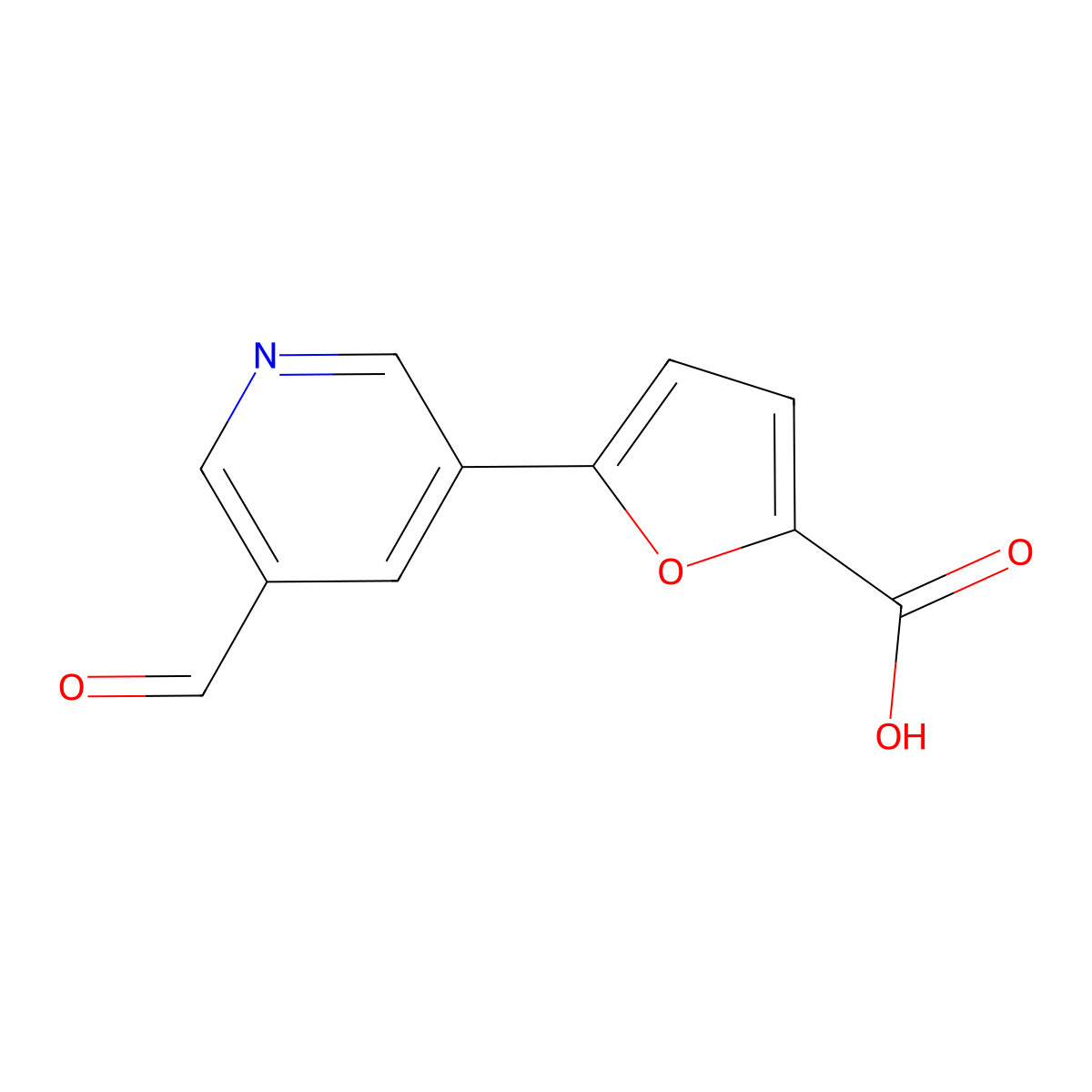5-(5-Formylpyridin-3-yl)furan-2-carboxylic acid molecular structure, CAS 2137913-86-9