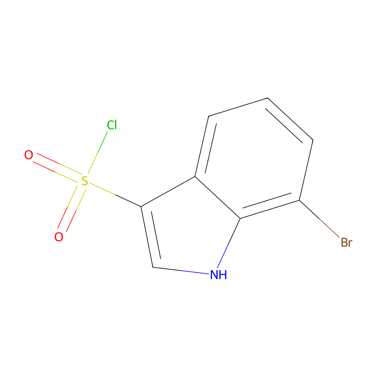 7-bromo-1H-indole-3-sulfonyl chloride molecular structure, CAS 2137914-27-1