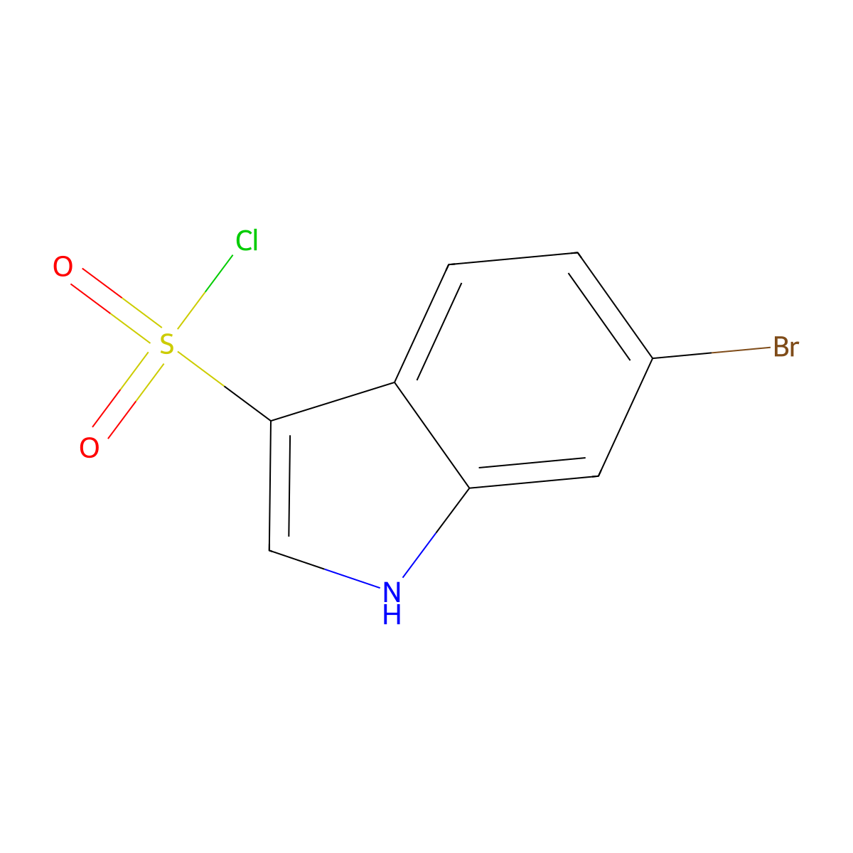 6-bromo-1H-indole-3-sulfonyl chloride molecular structure, CAS 2137914-35-1