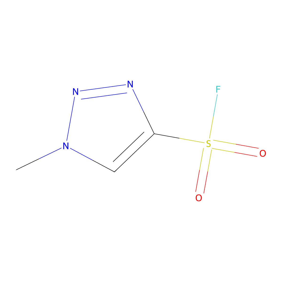 1-methyl-1H-1,2,3-triazole-4-sulfonyl fluoride molecular structure, CAS 2137914-48-6