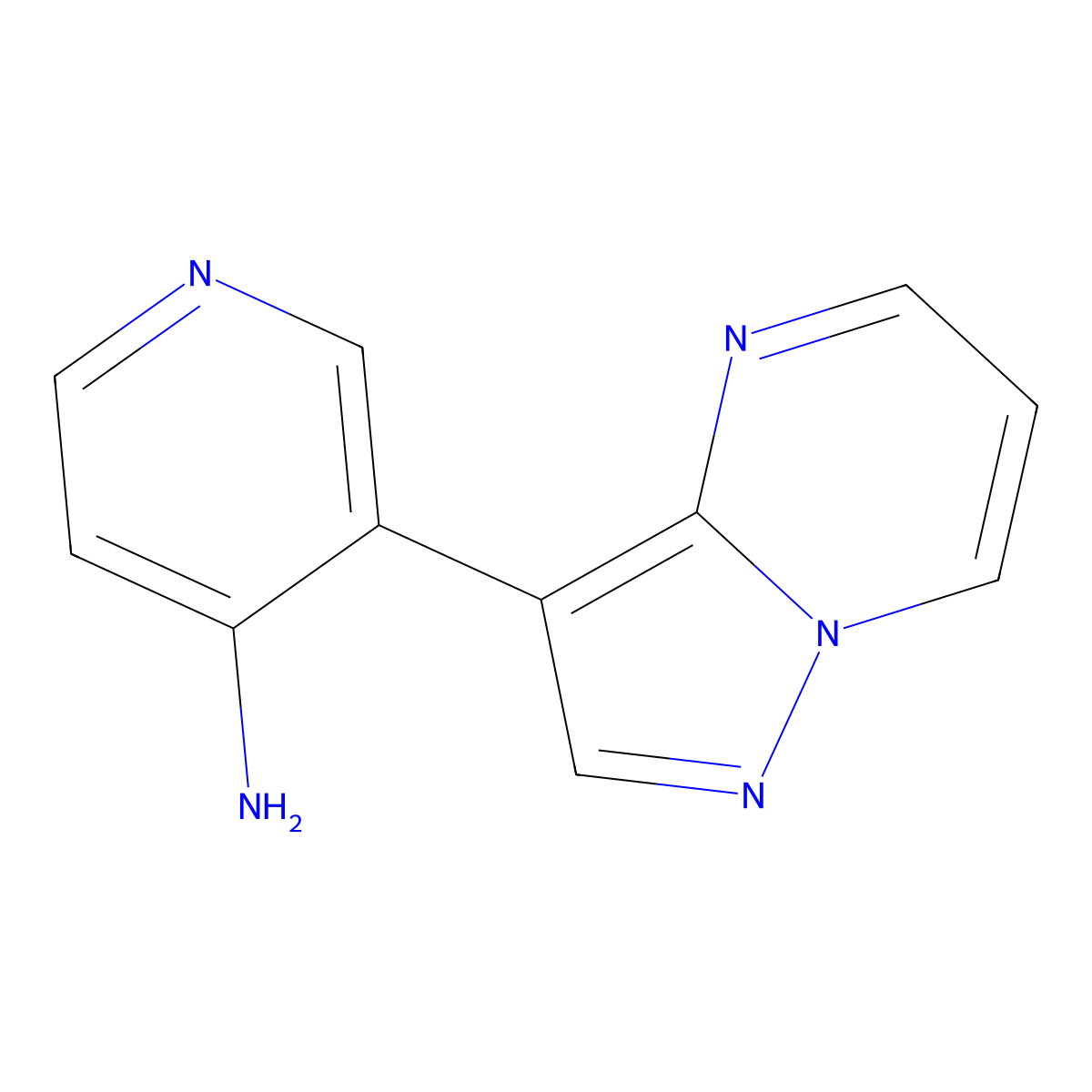 3-{Pyrazolo[1,5-a]pyrimidin-3-yl}pyridin-4-amine molecular structure, CAS 2137916-29-9