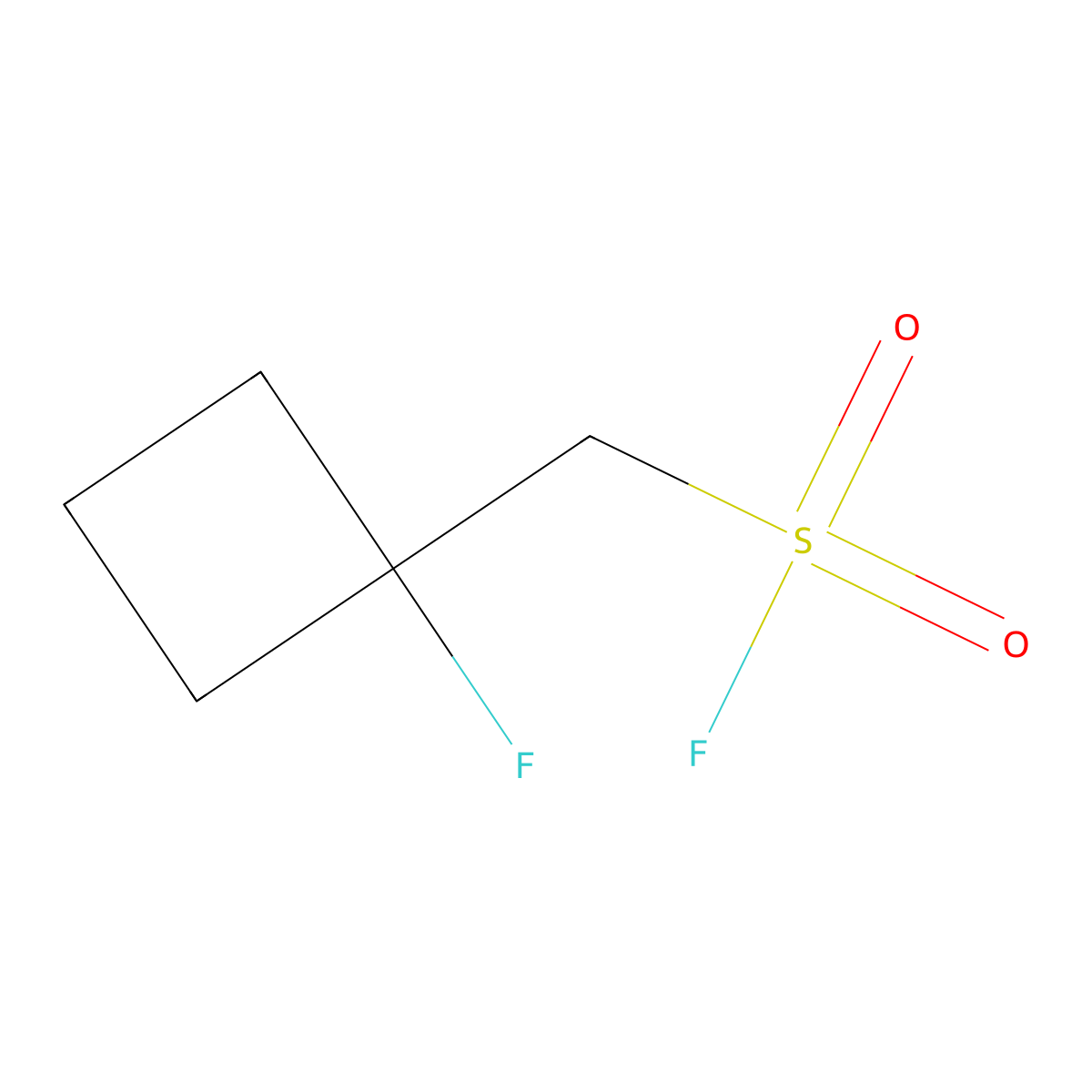 (1-Fluorocyclobutyl)methanesulfonyl fluoride molecular structure, CAS 2137916-30-2