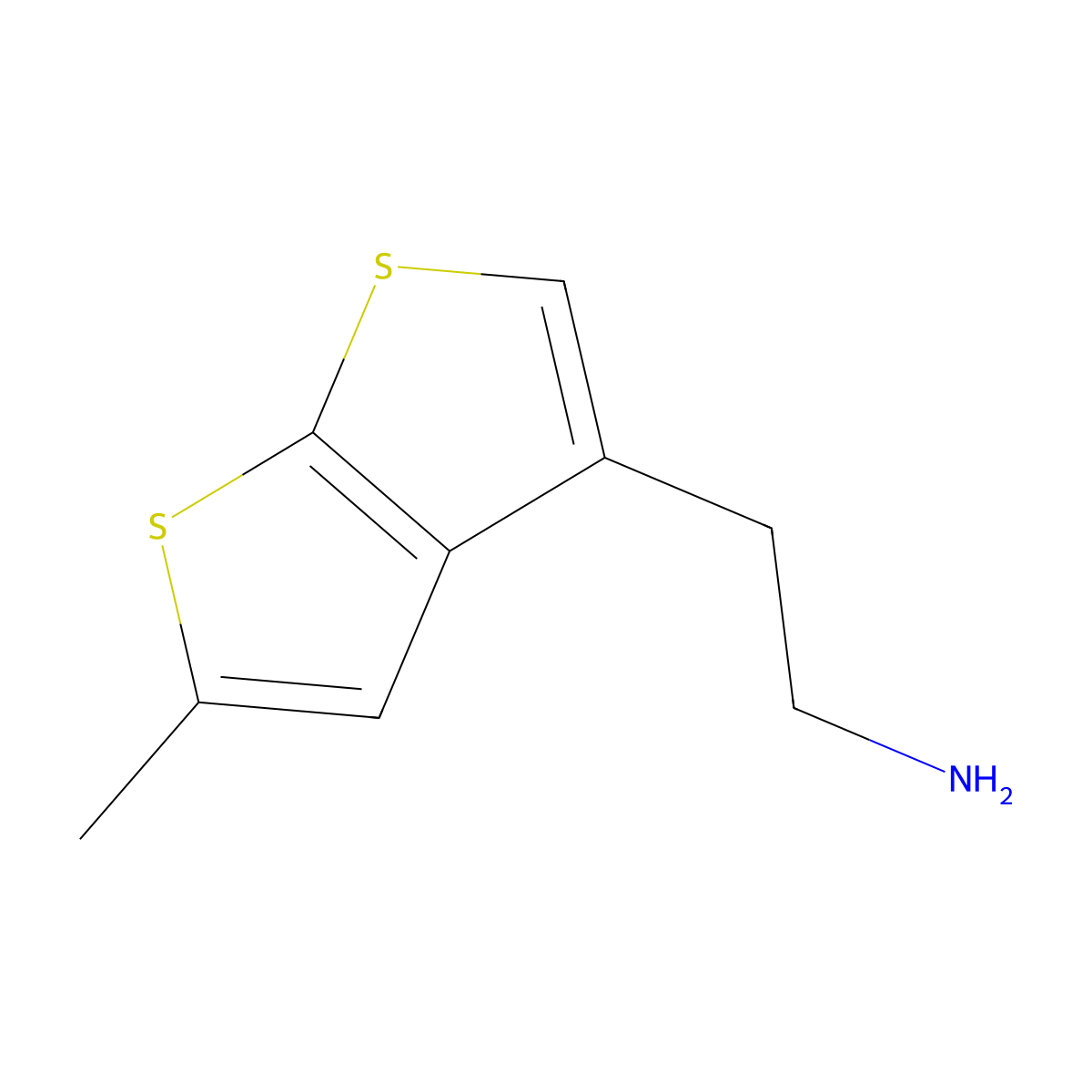 2-{5-Methylthieno[2,3-b]thiophen-3-yl}ethan-1-amine molecular structure, CAS 2137916-31-3