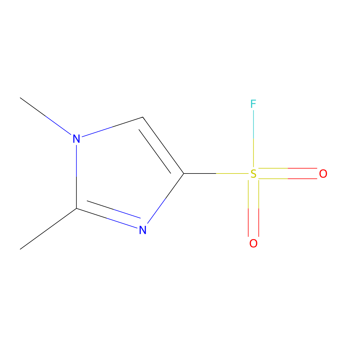 1,2-dimethyl-1H-imidazole-4-sulfonyl fluoride molecular structure, CAS 2137916-38-0