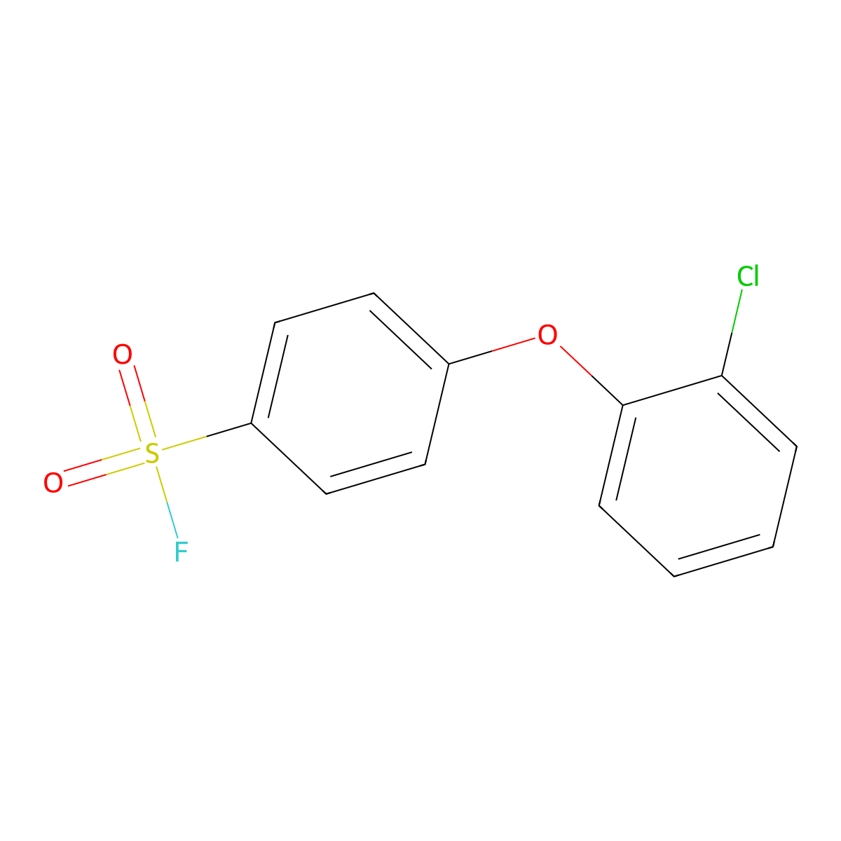 4-(2-Chlorophenoxy)benzene-1-sulfonyl fluoride molecular structure, CAS 2137916-46-0