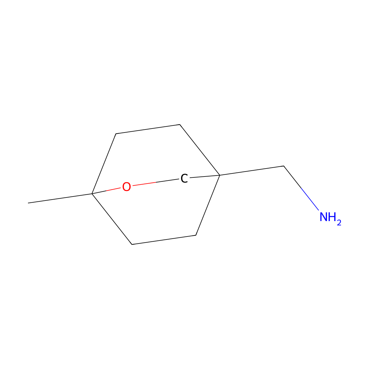 (1-Methyl-2-oxabicyclo(2.2.2)octan-4-yl)methanamine molecular structure, CAS 2137916-60-8