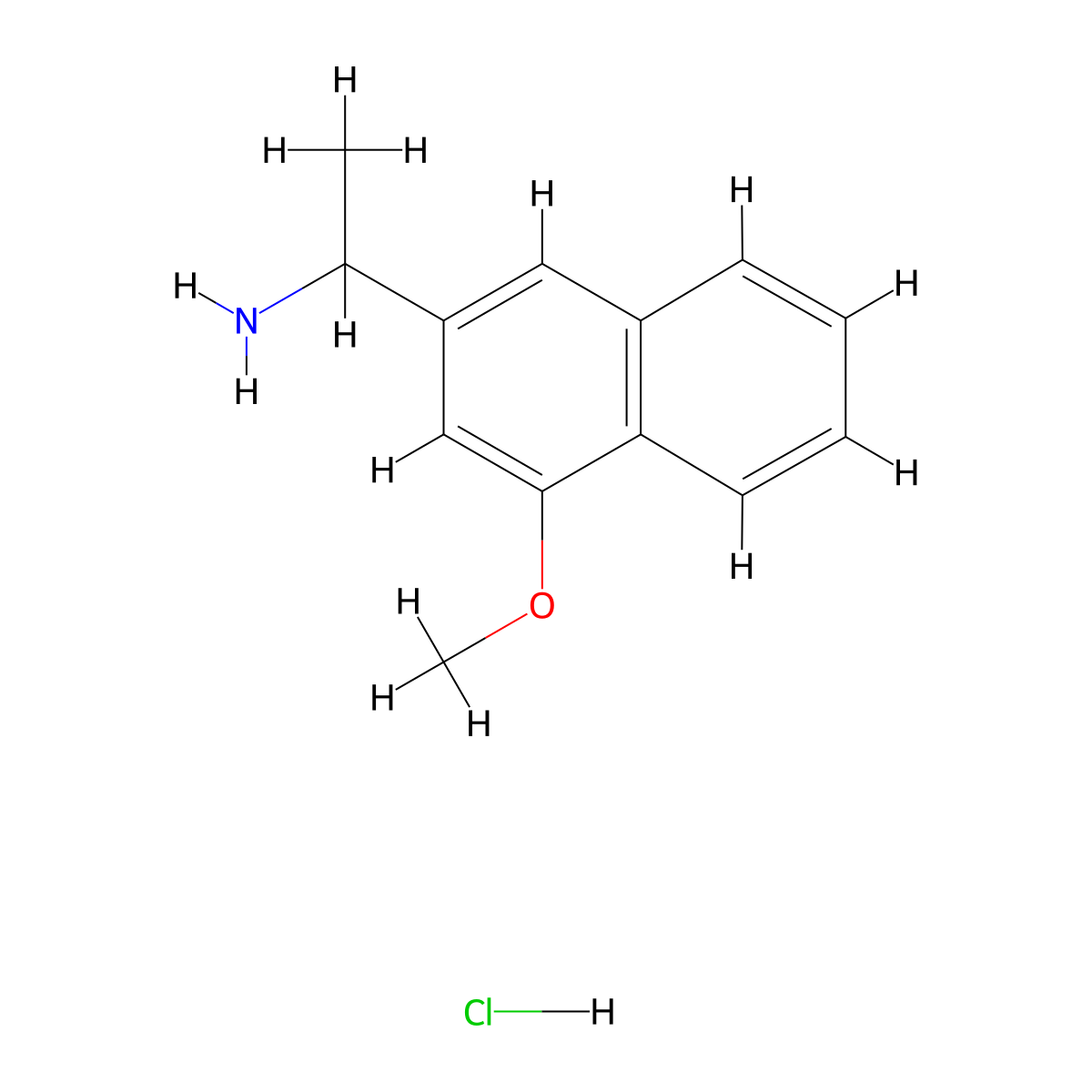 1-(4-Methoxynaphthalen-2-yl)ethan-1-amine hydrochloride molecular structure, CAS 2137916-67-5