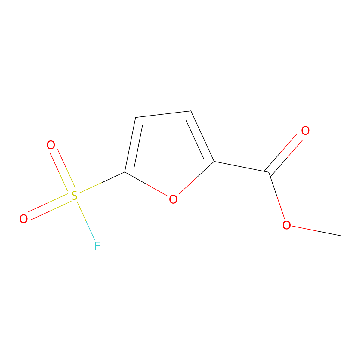 Methyl 5-(fluorosulfonyl)furan-2-carboxylate molecular structure, CAS 2137916-70-0