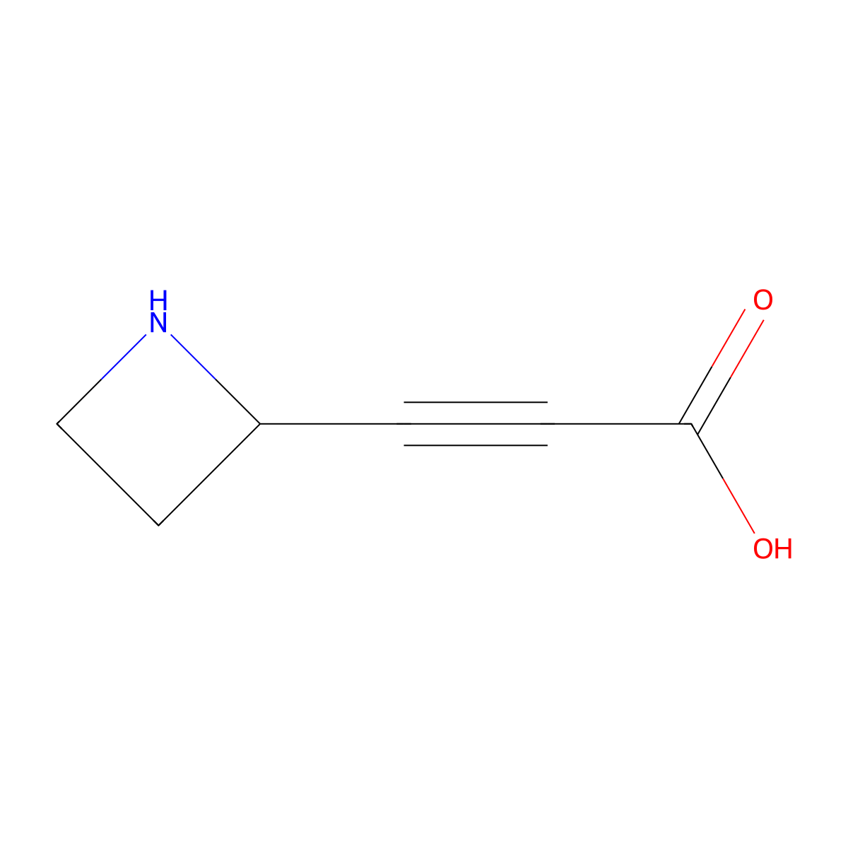 3-(Azetidin-2-yl)prop-2-ynoic acid molecular structure, CAS 2137917-21-4