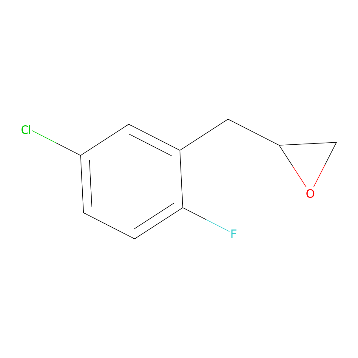 2-[(5-Chloro-2-fluorophenyl)methyl]oxirane molecular structure, CAS 2137917-30-5