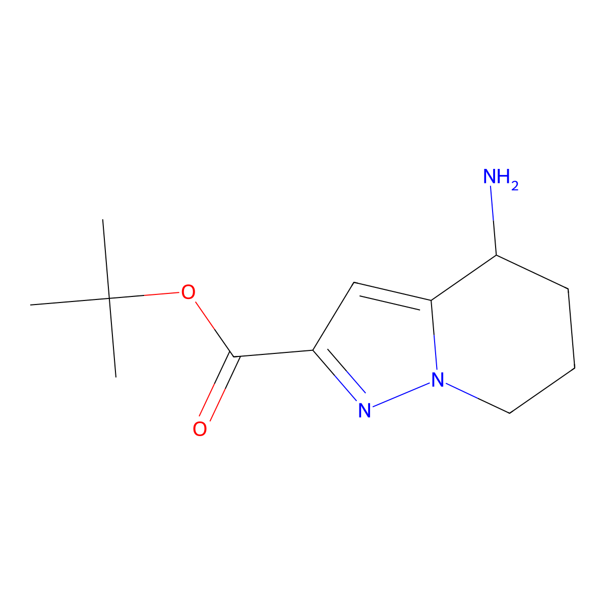 tert-butyl 4-amino-4H,5H,6H,7H-pyrazolo[1,5-a]pyridine-2-carboxylate molecular structure, CAS 2137917-46-3