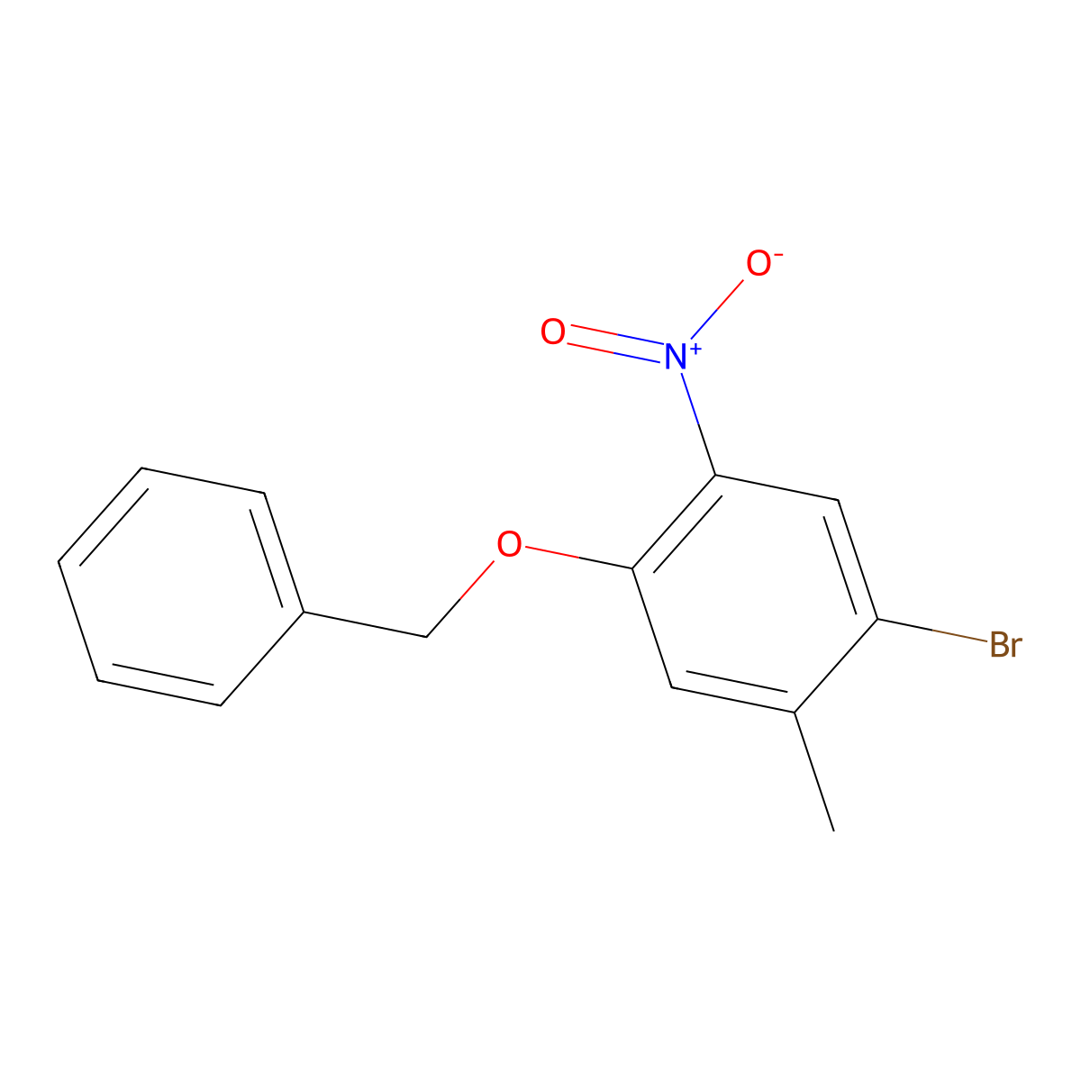 1-(Benzyloxy)-4-bromo-5-methyl-2-nitrobenzene molecular structure, CAS 2137924-55-9