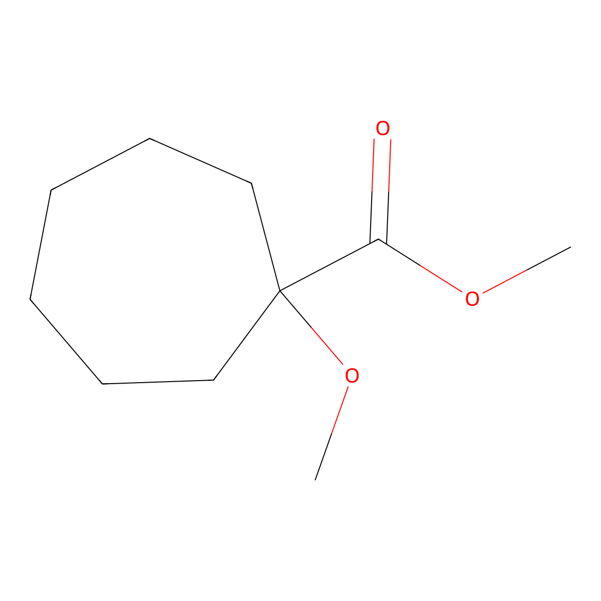 Methyl 1-methoxycycloheptane-1-carboxylate molecular structure, CAS 2137929-87-2