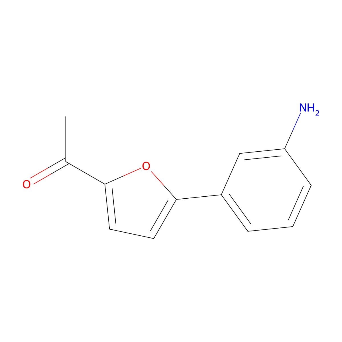 1-[5-(3-Aminophenyl)furan-2-yl]ethan-1-one molecular structure, CAS 2137929-96-3
