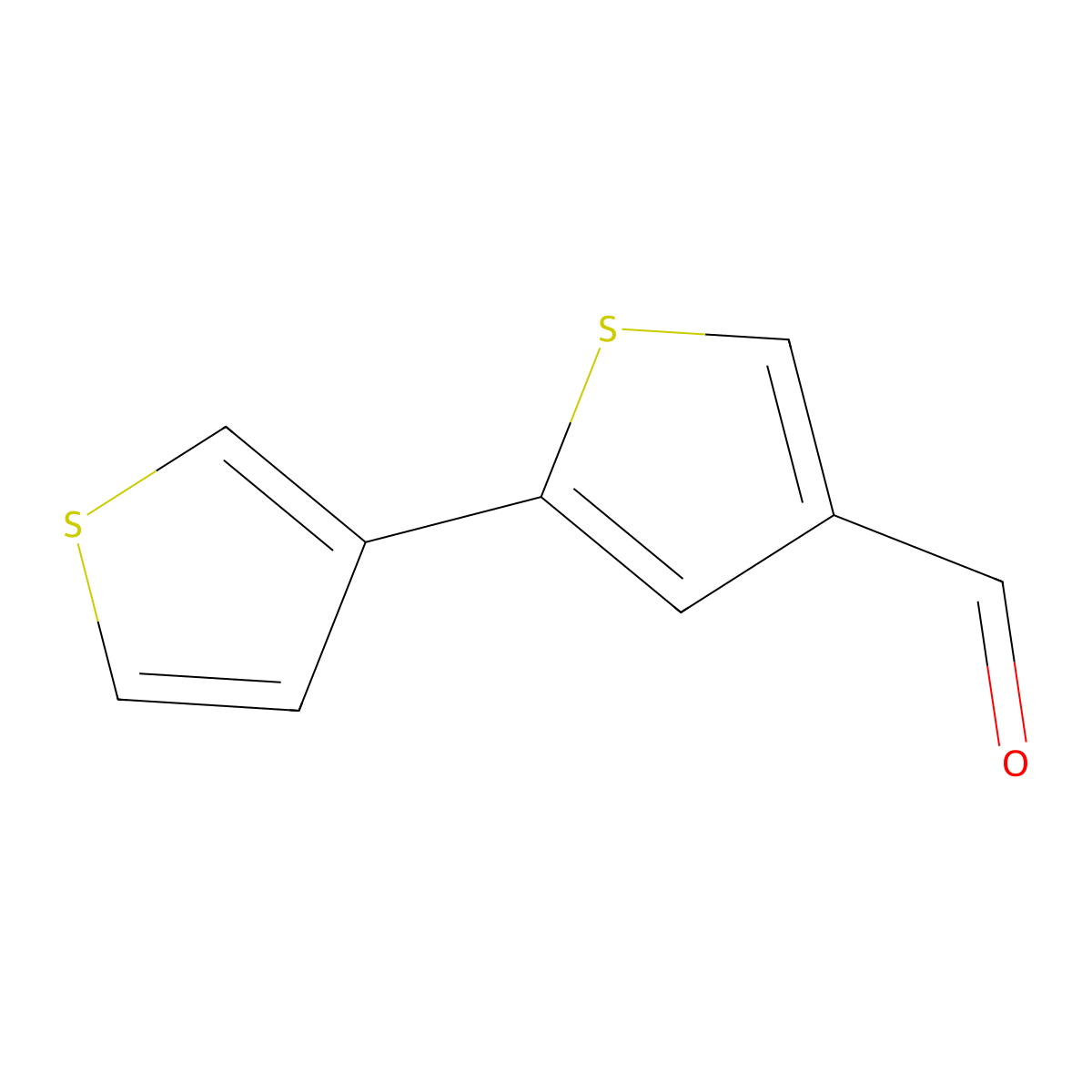 5-(Thiophen-3-yl)thiophene-3-carbaldehyde molecular structure, CAS 2137930-03-9