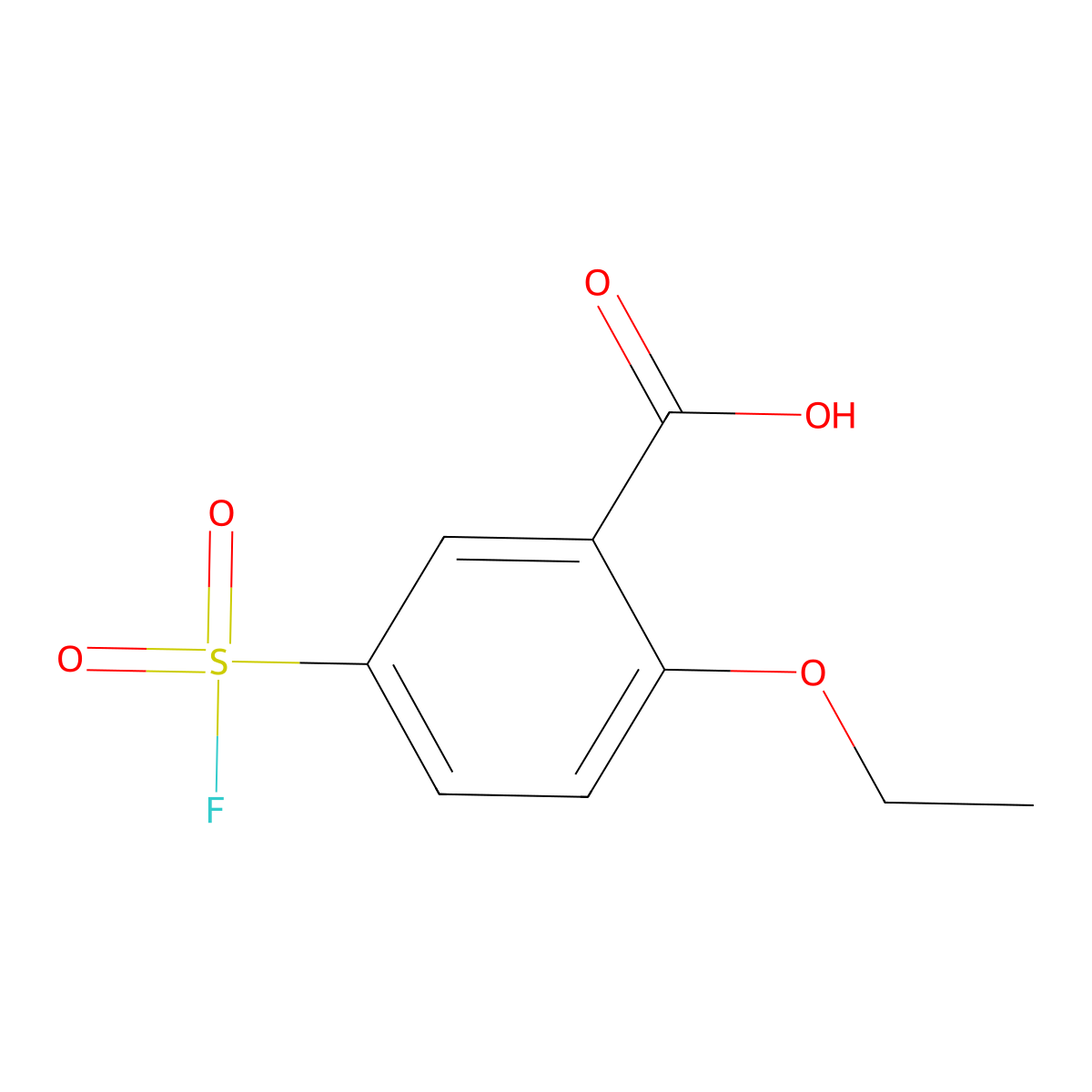 2-Ethoxy-5-(fluorosulfonyl)benzoicacid molecular structure, CAS 2137930-28-8