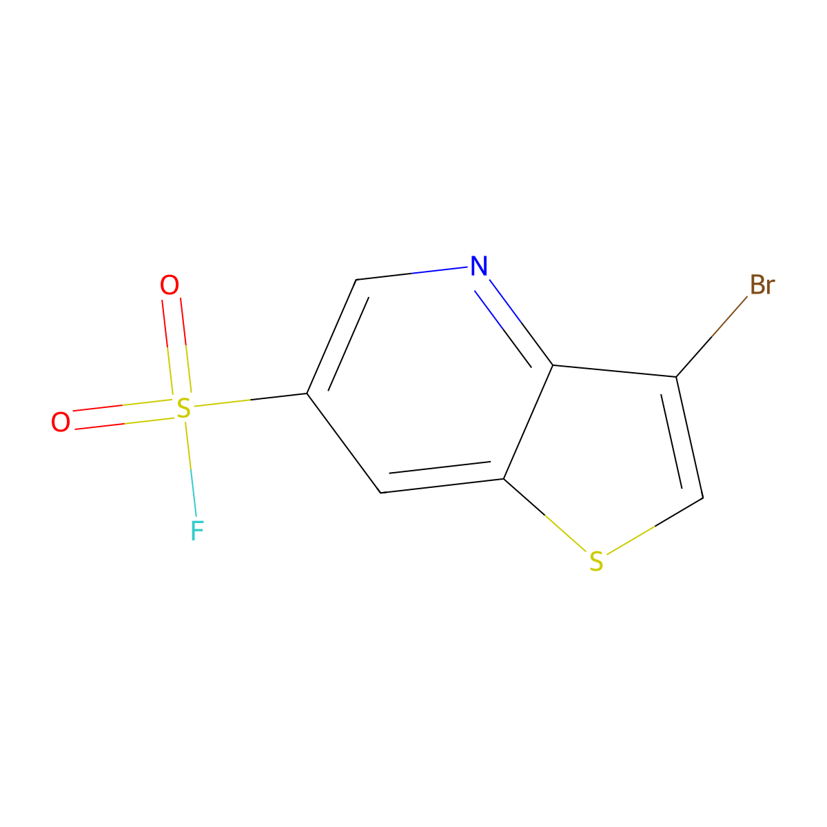 3-Bromothieno[3,2-b]pyridine-6-sulfonyl fluoride molecular structure, CAS 2137930-43-7