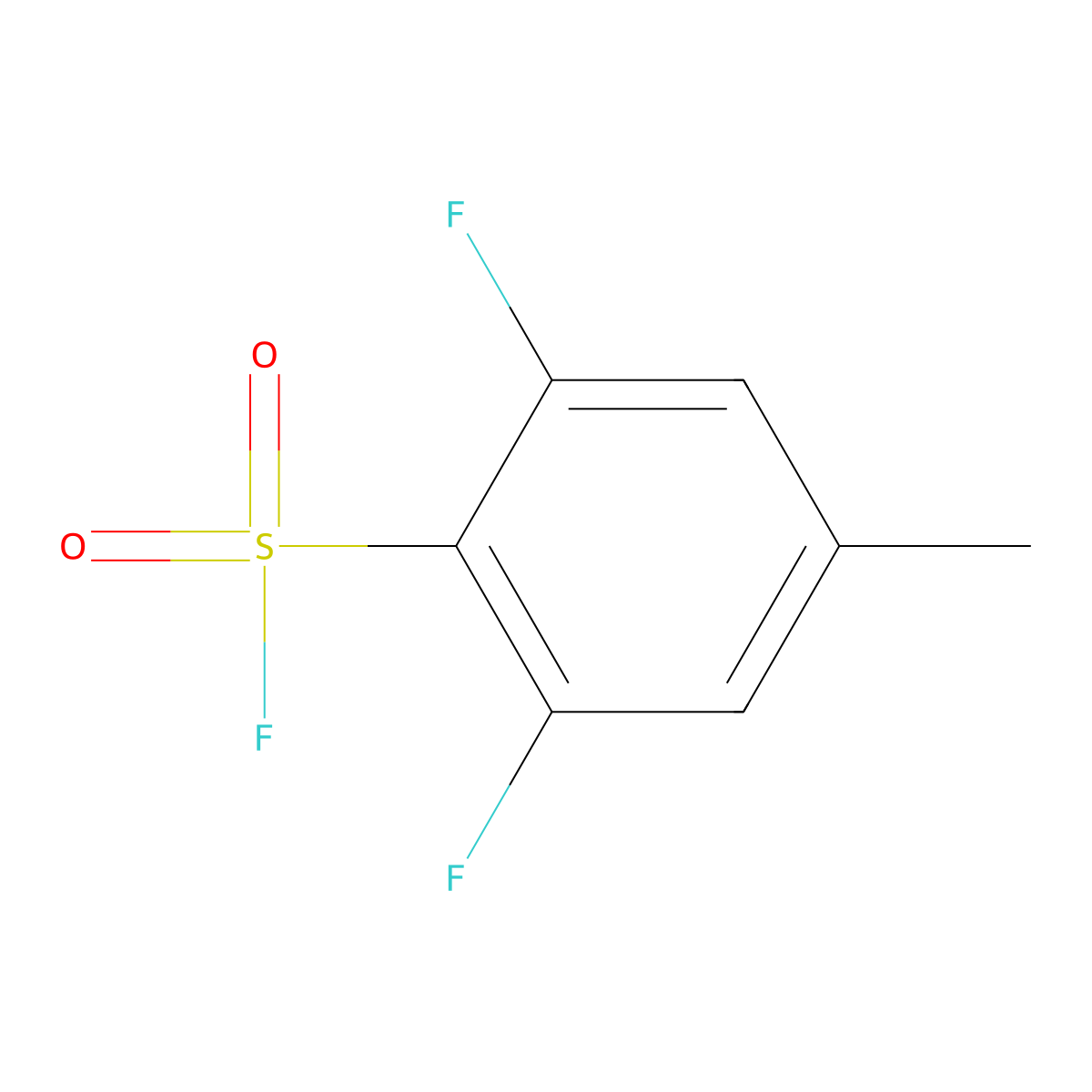 2,6-Difluoro-4-methylbenzene-1-sulfonyl fluoride molecular structure, CAS 2137930-62-0