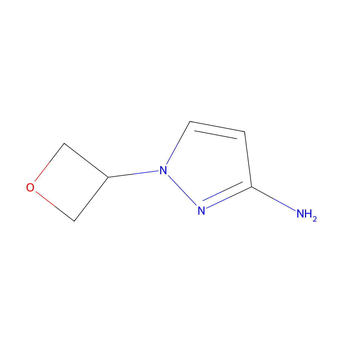 1-(oxetan-3-yl)-1H-pyrazol-3-amine molecular structure, CAS 2137931-24-7