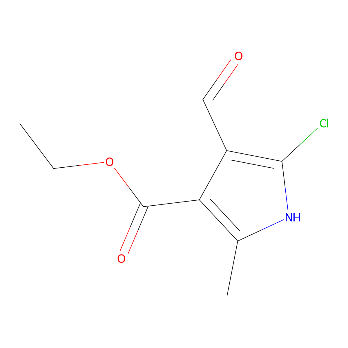 ethyl 5-chloro-4-formyl-2-methyl-1H-pyrrole-3-carboxylate molecular structure, CAS 2137931-58-7