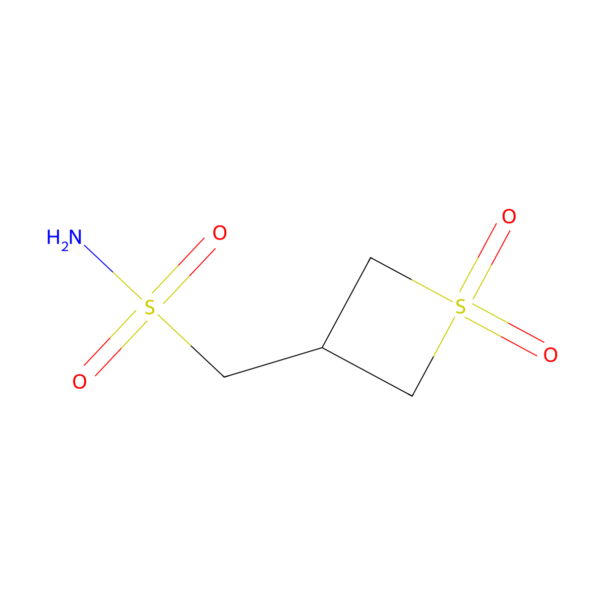 (1,1-Dioxo-1lambda6-thietan-3-yl)methanesulfonamide molecular structure, CAS 2137931-86-1