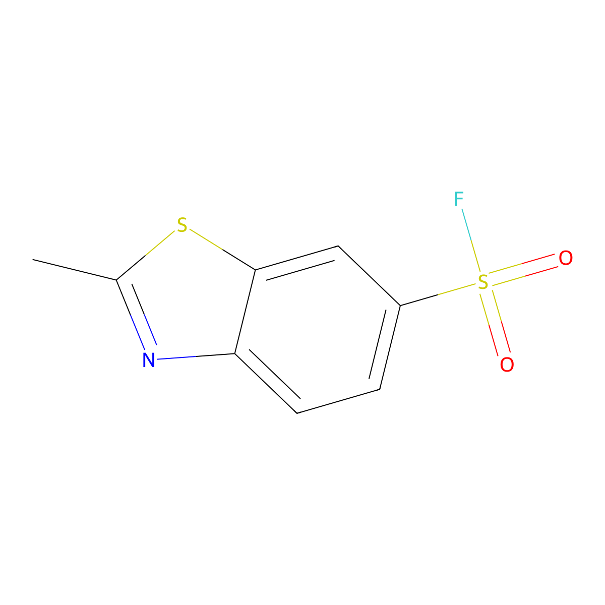 2-Methyl-1,3-benzothiazole-6-sulfonyl fluoride molecular structure, CAS 2137936-08-2