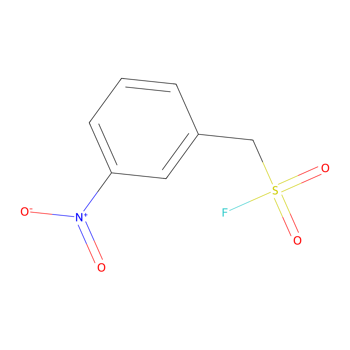 (3-Nitrophenyl)methanesulfonyl fluoride molecular structure, CAS 2137936-30-0