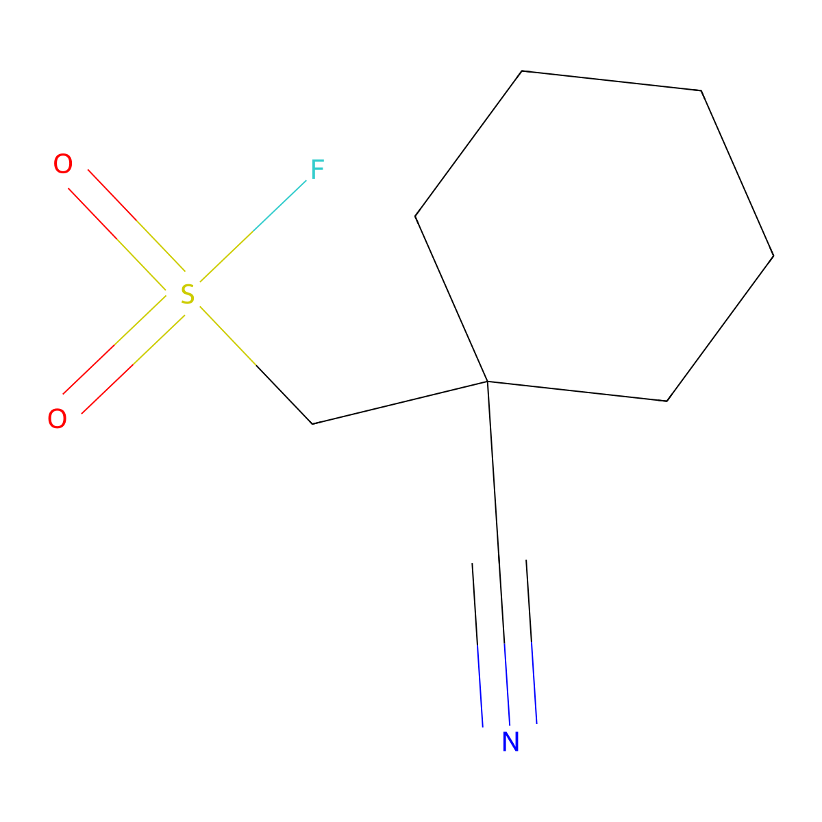 (1-Cyanocyclohexyl)methanesulfonyl fluoride molecular structure, CAS 2137936-36-6
