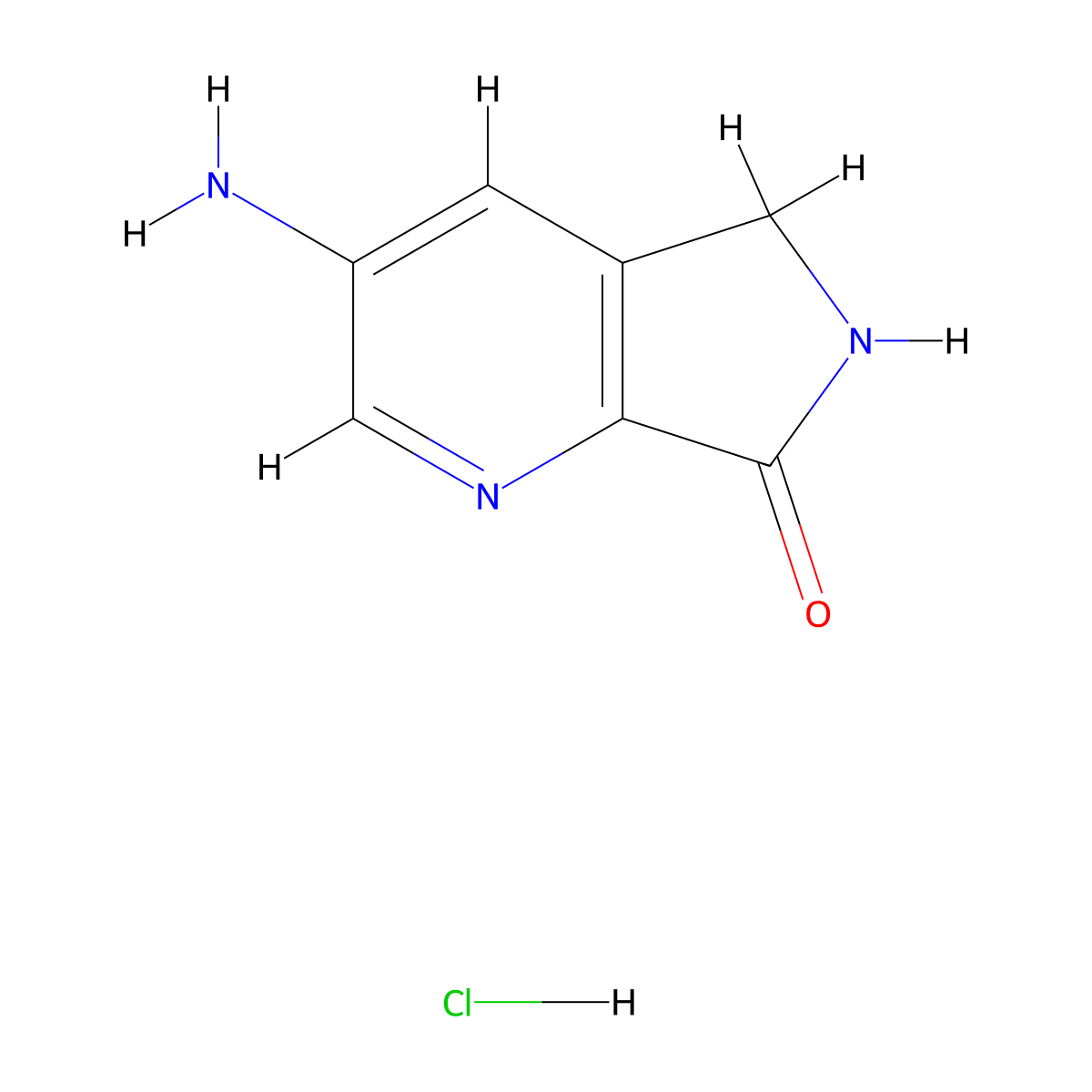 3-amino-5H,6H,7H-pyrrolo[3,4-b]pyridin-7-one hydrochloride molecular structure, CAS 2137936-74-2