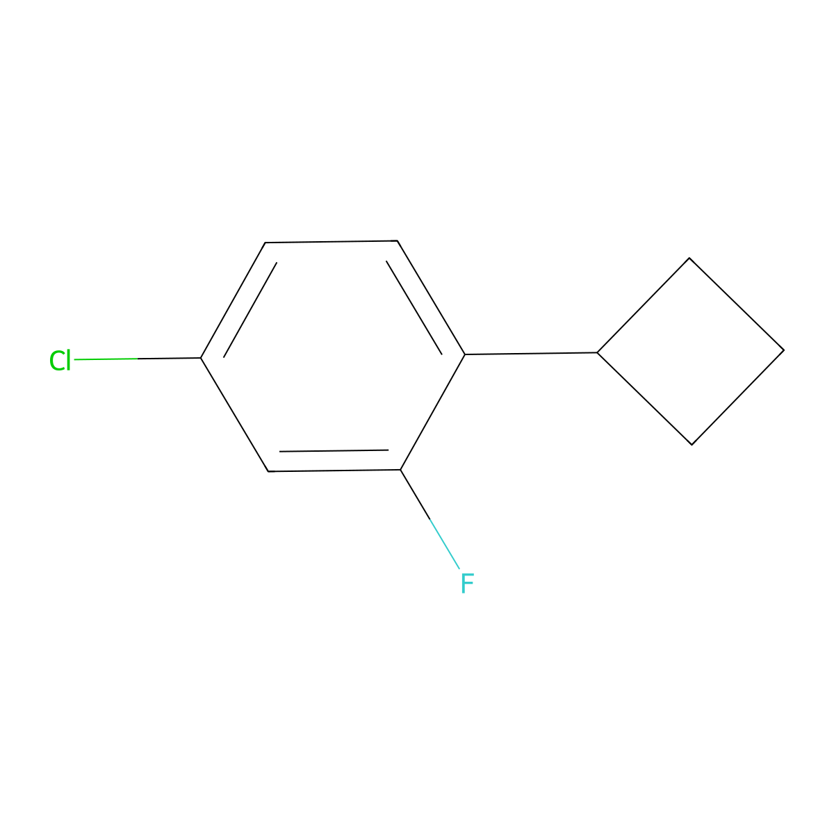 4-Chloro-1-cyclobutyl-2-fluorobenzene molecular structure, CAS 2137937-69-8