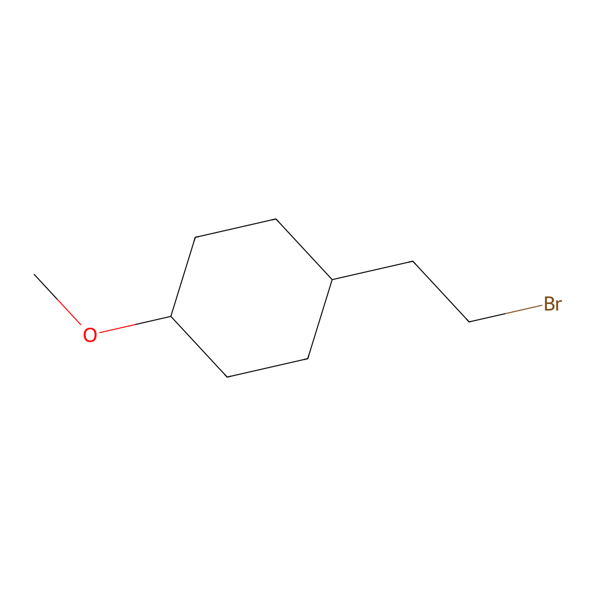 1-(2-Bromoethyl)-4-methoxycyclohexane molecular structure, CAS 2137942-41-5