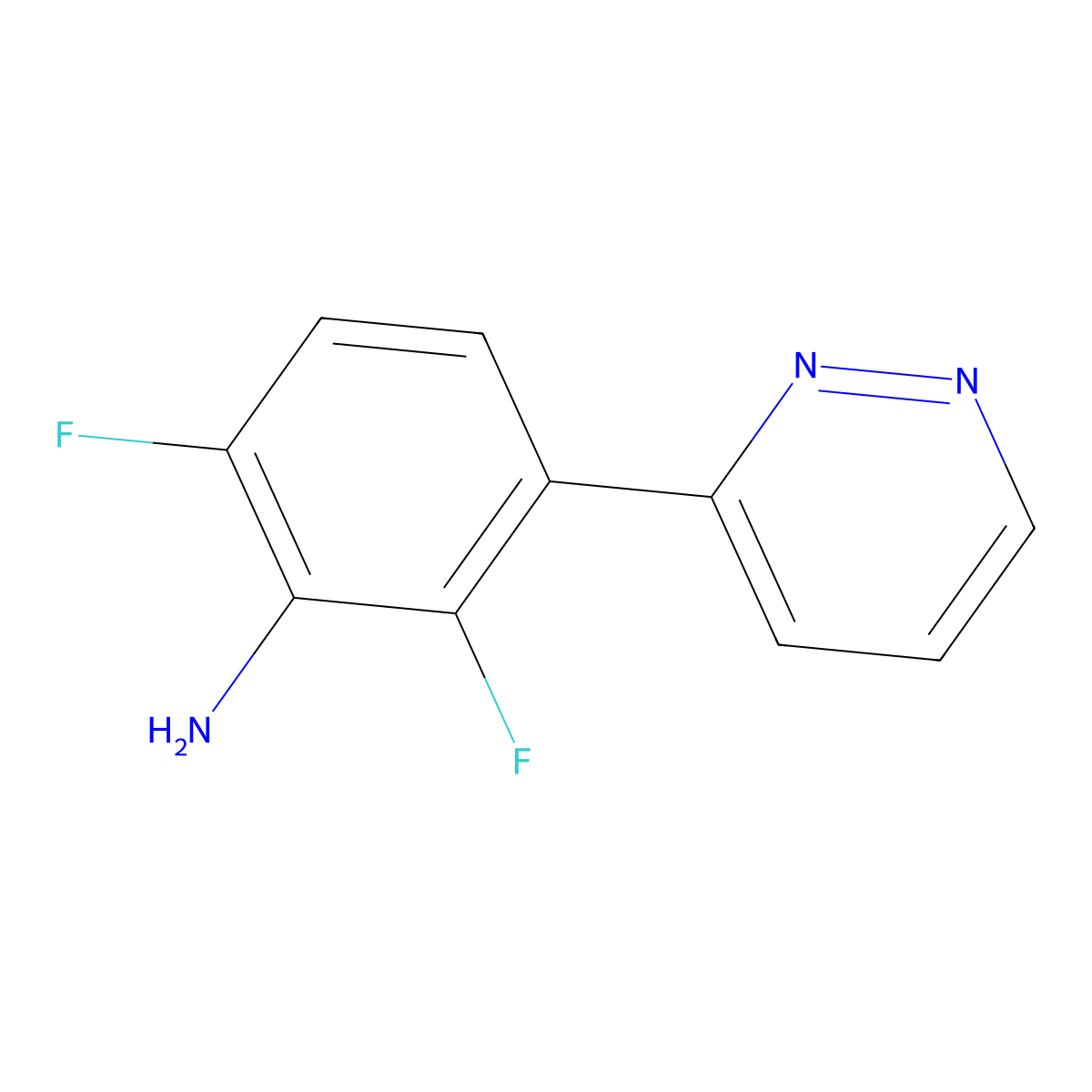 2,6-Difluoro-3-(pyridazin-3-yl)aniline molecular structure, CAS 2137944-07-9