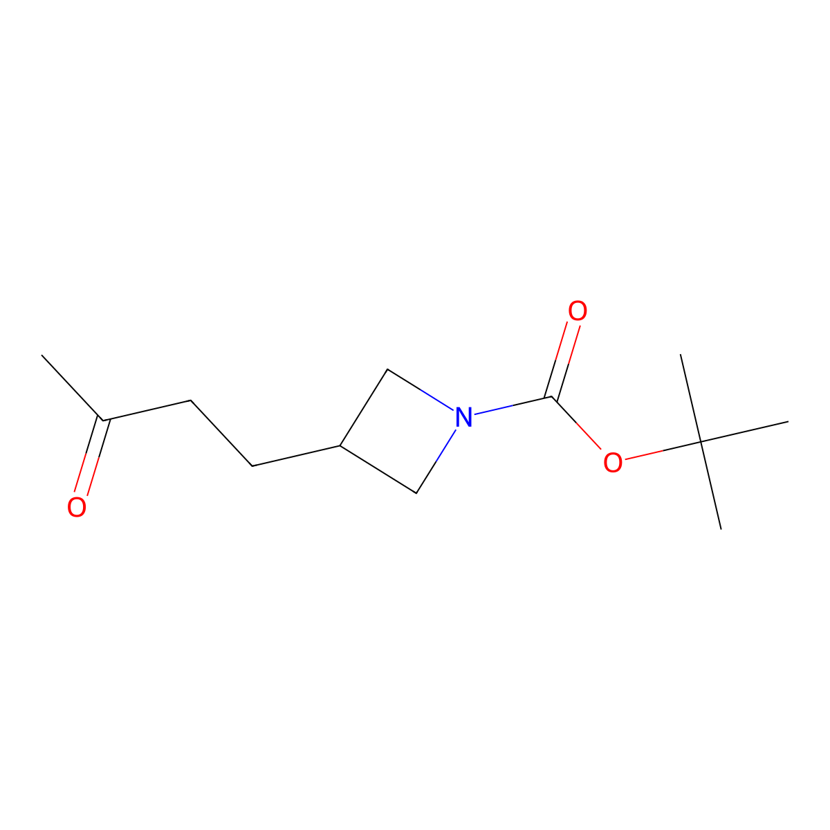 Tert-butyl 3-(3-oxobutyl)azetidine-1-carboxylate molecular structure, CAS 2137944-14-8